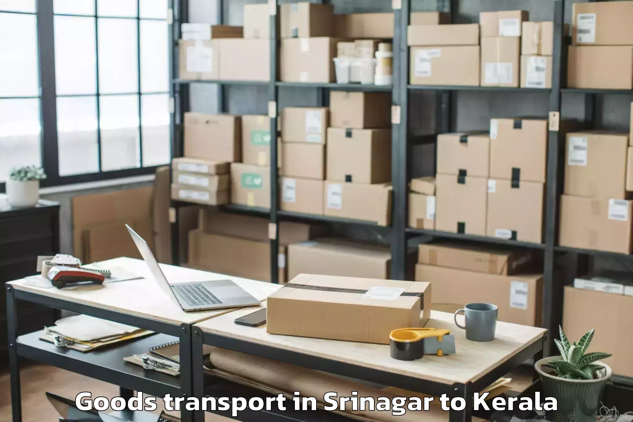 Discover Srinagar to Chirayinkeezhu Goods Transport